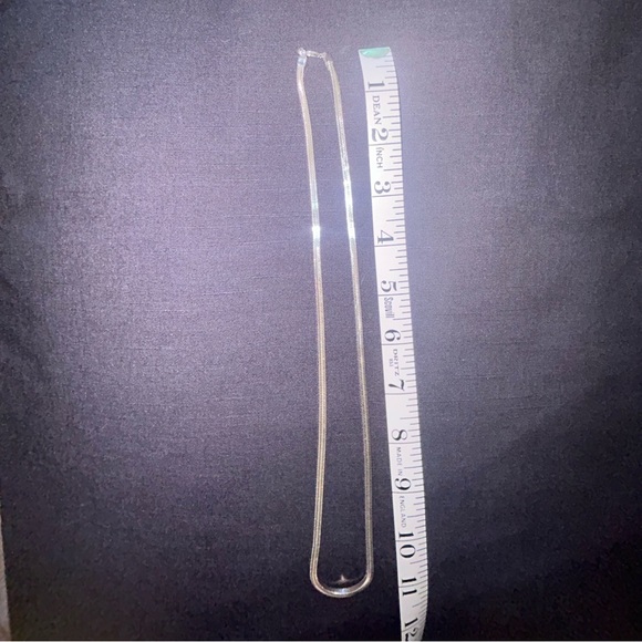 24” 925 Sterling Silver Necklace - Box Herringbone Chain - Picture 11 of 13